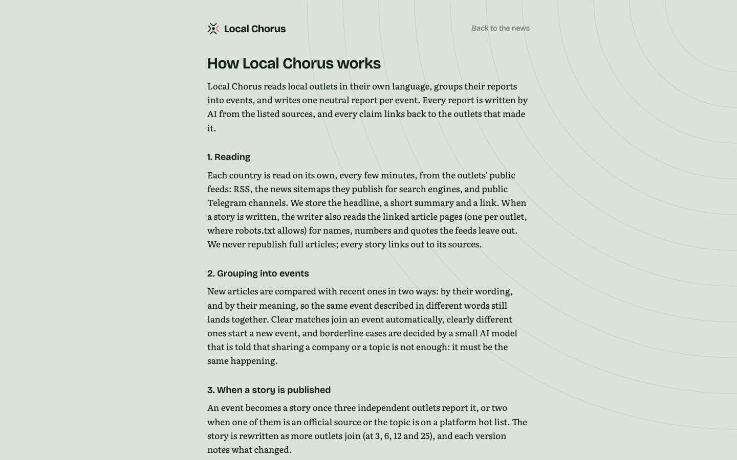 Local Chorus: how it works